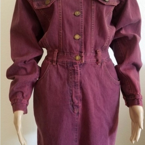 90s Vintage TICKETS Colored Denim Dress. NWOT - Picture 2 of 7